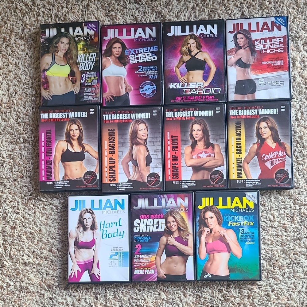 11 Jillian Michaels Exercise  Workout DVD Collection Shed, Shred, Shape